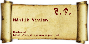 Náhlik Vivien névjegykártya