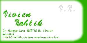 vivien nahlik business card